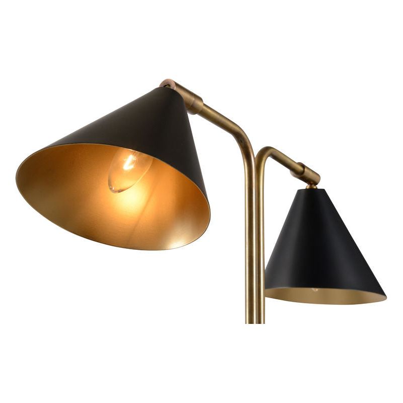 Rizzo Mid - Century Dual Shades Table Lamp - LOOMLAN - Wildwood - Table Lamps