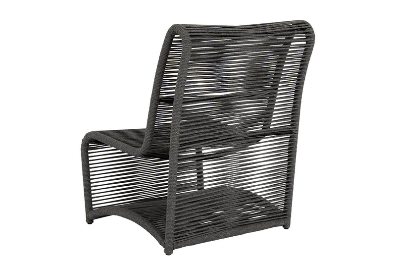 Milano Aluminum Made Modern Armless Outdoor Club Chair