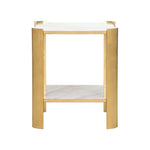 Rockefeller 2 Tier Gold Painted Side Table - LOOMLAN - Chelsea House - Side Tables