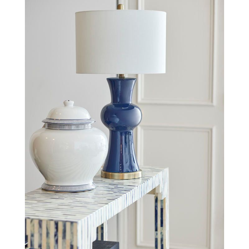 Rockport Beach Blue Ceramic Table Lamp - LOOMLAN - Chelsea House - Table Lamps