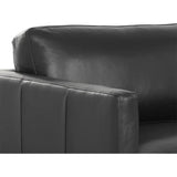 Rogers Leather Black Sofa - LOOMLAN - SUNPAN - Sofas & Loveseats