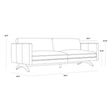 Rogers Leather Black Sofa - LOOMLAN - SUNPAN - Sofas & Loveseats