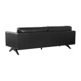 Rogers Leather Black Sofa - LOOMLAN - SUNPAN - Sofas & Loveseats