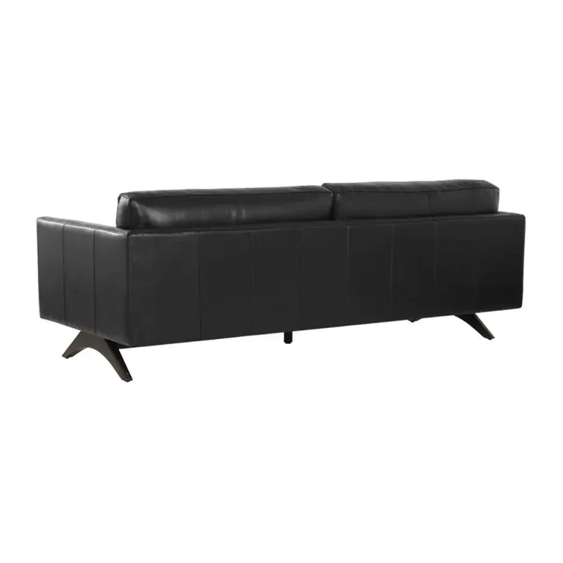 Rogers Leather Black Sofa - LOOMLAN - SUNPAN - Sofas & Loveseats