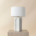 Rohe Table Lamp With Handcrafted Marble Base - LOOMLAN - SUNPAN - Table Lamps