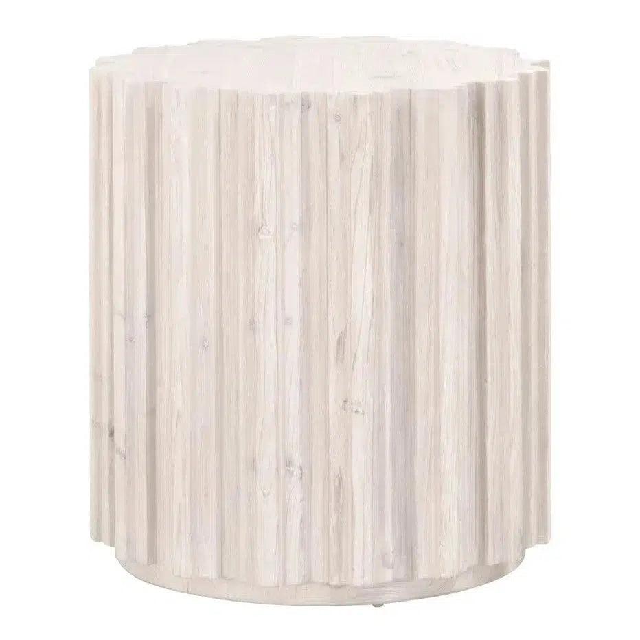 Roma Reclaimed Drum End Table Solid Wood - LOOMLAN - Essentials For Living - Side Tables