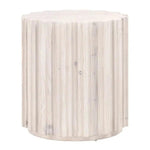 Roma Reclaimed Drum End Table Solid Wood - LOOMLAN - Essentials For Living - Side Tables