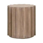 Roma Reclaimed Drum End Table Solid Wood - LOOMLAN - Essentials For Living - Side Tables