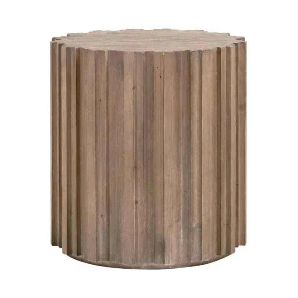 Roma Reclaimed Drum End Table Solid Wood - LOOMLAN - Essentials For Living - Side Tables