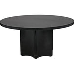 Rome Black Steel Round Dining Table - LOOMLAN - Noir - Dining Tables