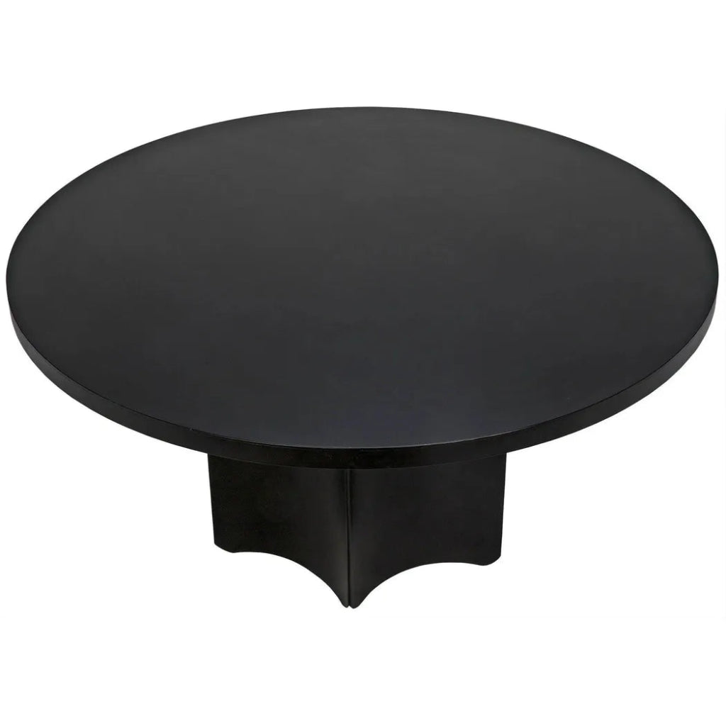 Rome Black Steel Round Dining Table - LOOMLAN - Noir - Dining Tables