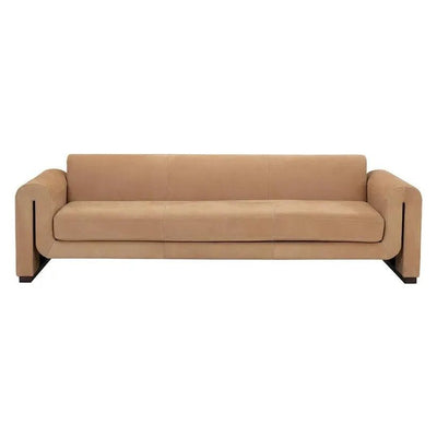 Romer Sofa Brown Nubuck Tan Leather Modern - LOOMLAN - SUNPAN - Sofas & Loveseats