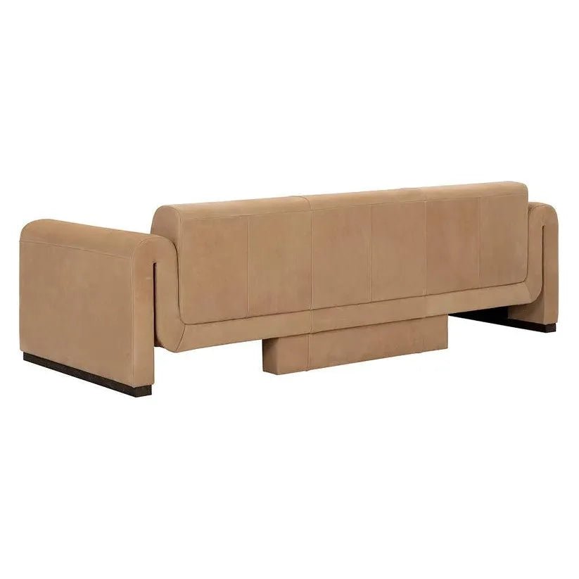 Romer Sofa Brown Nubuck Tan Leather Modern - LOOMLAN - SUNPAN - Sofas & Loveseats