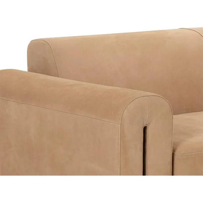 Romer Sofa Brown Nubuck Tan Leather Modern - LOOMLAN - SUNPAN - Sofas & Loveseats