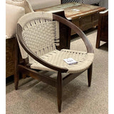 Rope Papasan Darkwash Barrel Accent Chair - LOOMLAN - LOOMLAN - Accent Chairs