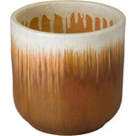 Round Amber Ceramic Planter - LOOMLAN - Emissary - Planters