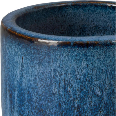 Round Amber Ceramic Planter - LOOMLAN - Emissary - Planters