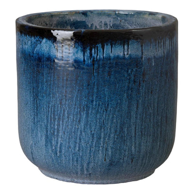 Round Amber Ceramic Planter - LOOMLAN - Emissary - Planters