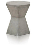 Round Bento Accent Table Slate Gray Concrete - LOOMLAN - Essentials For Living - Outdoor Side Tables