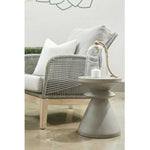 Round Pawn Accent Table Slate Gray Concrete - LOOMLAN - Essentials For Living - Outdoor Side Tables