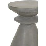 Round Pawn Accent Table Slate Gray Concrete - LOOMLAN - Essentials For Living - Outdoor Side Tables