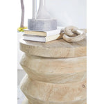 Round Pier Accent Table Reclaimed Pine Wood - LOOMLAN - Essentials For Living - Side Tables