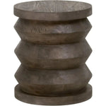 Round Pier Accent Table Reclaimed Pine Wood - LOOMLAN - Essentials For Living - Side Tables