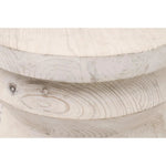 Round Pier Accent Table Reclaimed Pine Wood - LOOMLAN - Essentials For Living - Side Tables