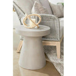 Round Tack Accent Table Slate Gray Concrete - LOOMLAN - Essentials For Living - Outdoor Side Tables