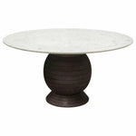 Round White Marble Top Dining Table - LOOMLAN - Diamond Sofa - Dining Tables