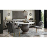 Round White Marble Top Dining Table - LOOMLAN - Diamond Sofa - Dining Tables