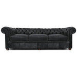 Roxy Black Chesterfield Leather Sofa Made to Order - LOOMLAN - Uptown Sebastian - Sofas & Loveseats