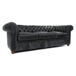 Roxy Black Chesterfield Leather Sofa Made to Order - LOOMLAN - Uptown Sebastian - Sofas & Loveseats