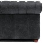 Roxy Black Chesterfield Leather Sofa Made to Order - LOOMLAN - Uptown Sebastian - Sofas & Loveseats