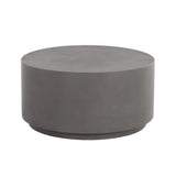 Rubin Concrete Outdoor Round Coffee Table - LOOMLAN - SUNPAN - Outdoor Coffee Tables