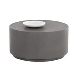 Rubin Concrete Outdoor Round Coffee Table - LOOMLAN - SUNPAN - Outdoor Coffee Tables