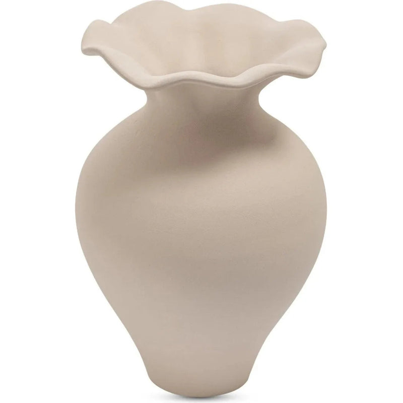 Ruffle 12In Terracotta Beige Descorative Vessel - LOOMLAN - Moe's Home - Vases & Jars