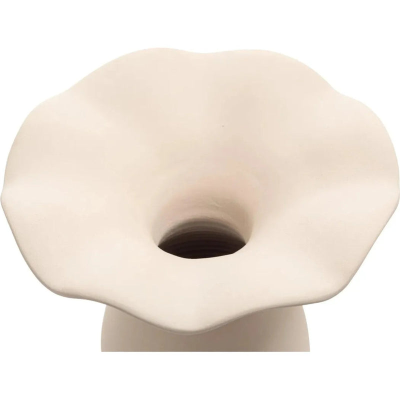 Ruffle 16In Terracotta Beige Descorative Vessel - LOOMLAN - Moe's Home - Vases & Jars
