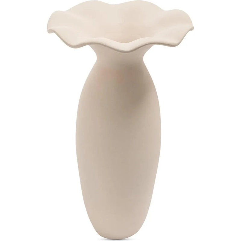 Ruffle 16In Terracotta Beige Descorative Vessel - LOOMLAN - Moe's Home - Vases & Jars
