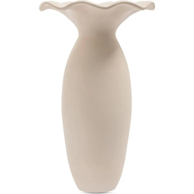 Ruffle 16In Terracotta Beige Descorative Vessel - LOOMLAN - Moe's Home - Vases & Jars