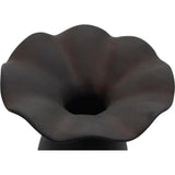 Ruffle 16In Terracotta Black Decorative Vessel - LOOMLAN - Moe's Home - Vases & Jars