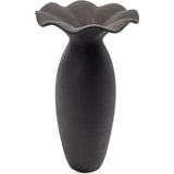 Ruffle 16In Terracotta Black Decorative Vessel - LOOMLAN - Moe's Home - Vases & Jars