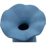 Ruffle 16In Terracotta Blue Decorative Vessel - LOOMLAN - Moe's Home - Vases & Jars