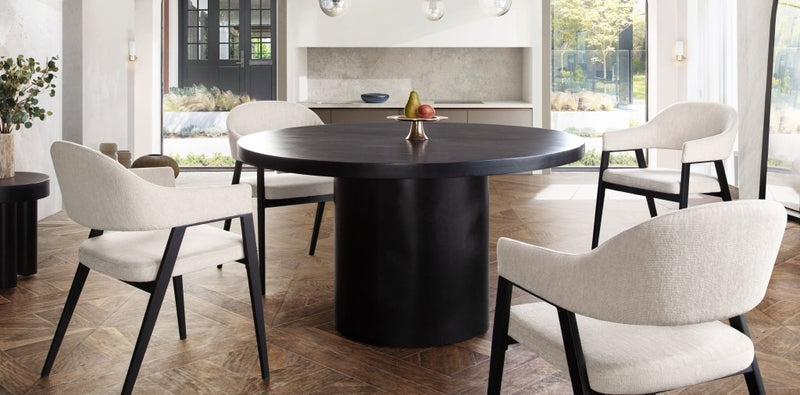Rune Wood Top Round Dining Table - LOOMLAN - Diamond Sofa - Dining Tables