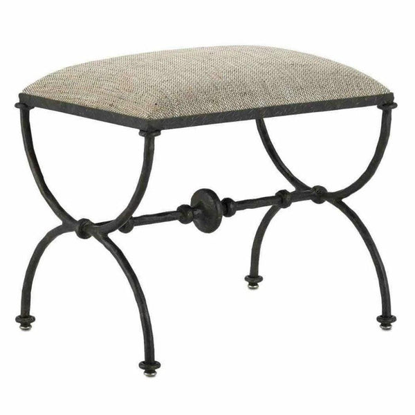 Rustic Bronze Agora Peppercorn Ottoman - LOOMLAN - Currey & Co - Ottomans