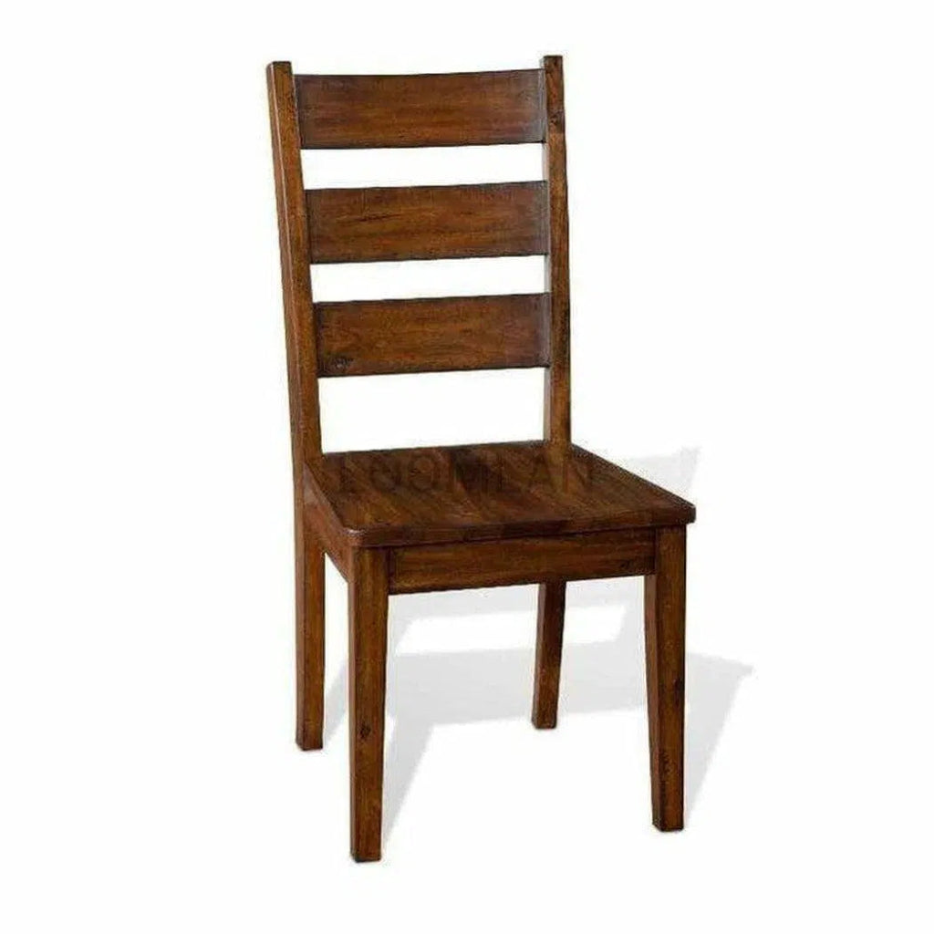 Rustic Ladderback Dining & Kitchen Chair Set - LOOMLAN - Sunny D - Dining Chairs