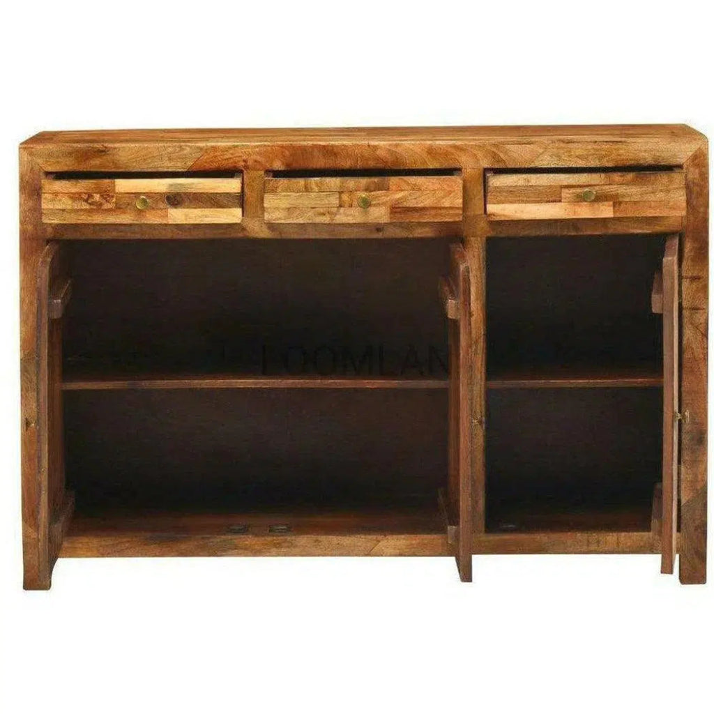 Rustic Sideboard 3 Drawer 3 Door Cabinet - LOOMLAN - LOOMLAN - Sideboards