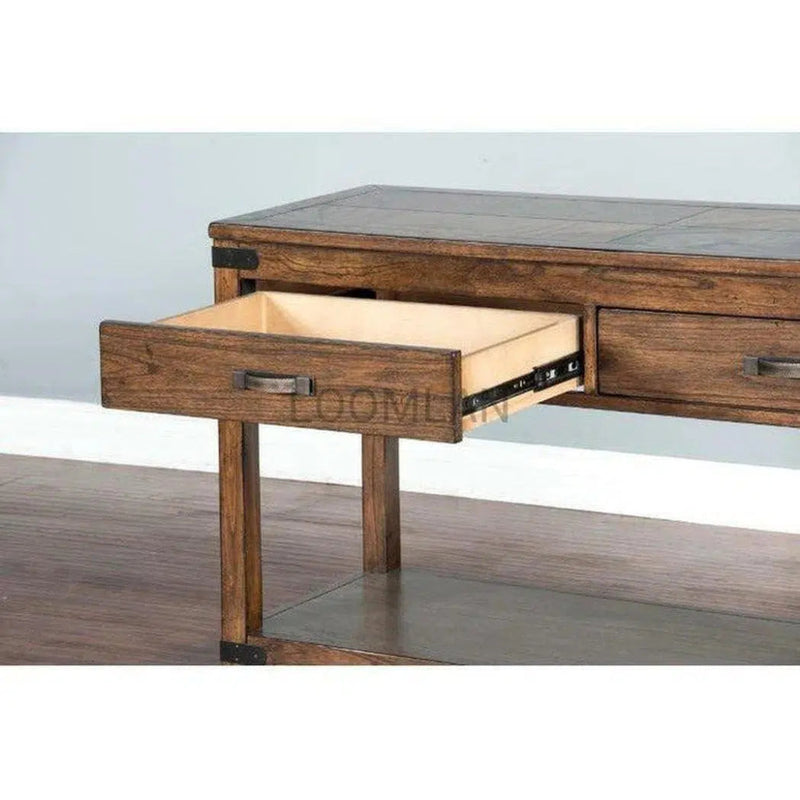 Rustic Sofa Table2 Drawers - LOOMLAN - Sunny D - Console Tables