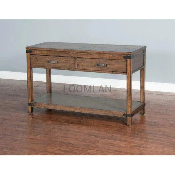 Rustic Sofa Table2 Drawers - LOOMLAN - Sunny D - Console Tables