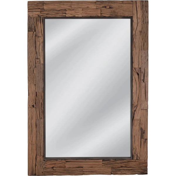 Rustic Wood Brown Vertical Floor MIrror - LOOMLAN - Bassett Mirror - Floor Mirrors